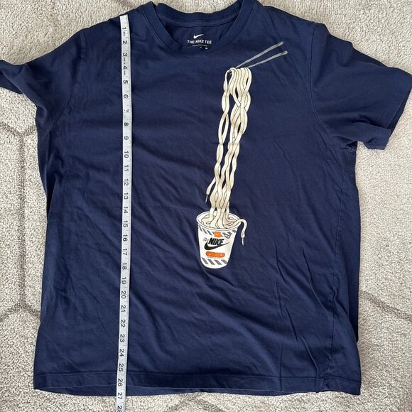 Nike "Ramen Takeout" Graphic Tee Navy Blue, Chopsticks Design Sz XL - Picture 5 of 5